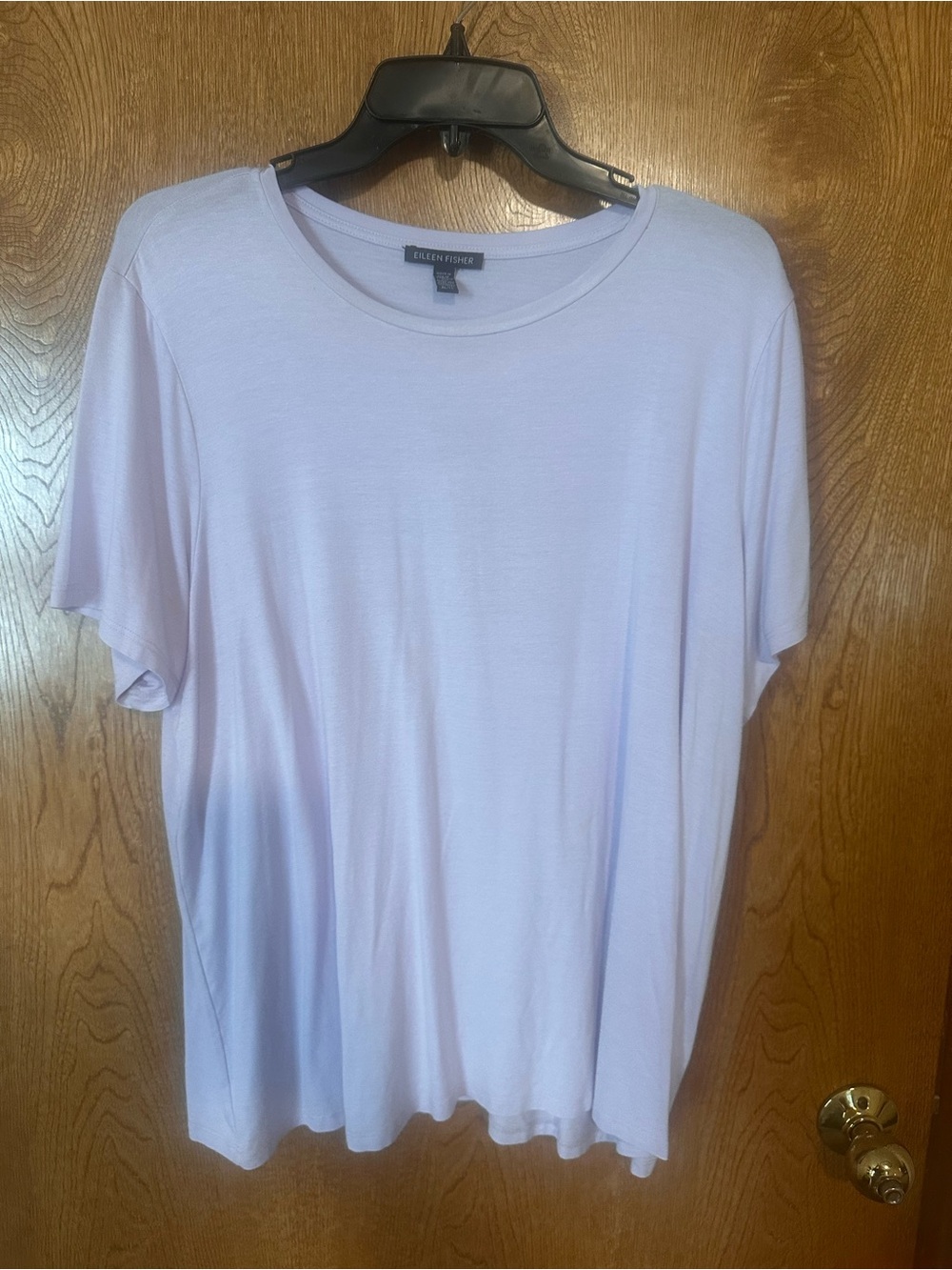 Eileen Fisher Pale Lavender Crew Neck Tee